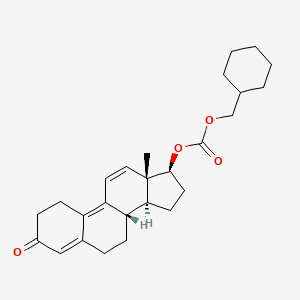 Molecular structure of Trenbolone hexahydrobenzylcarbonate