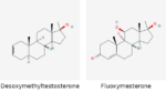 Molecular structures of Desoxymethyltestosterone and Fluoxymesterone